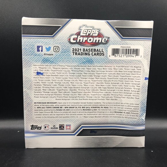 2021 Topps Chrome MLB Baseball Mega Box - New Sealed - Picture 3 of 4